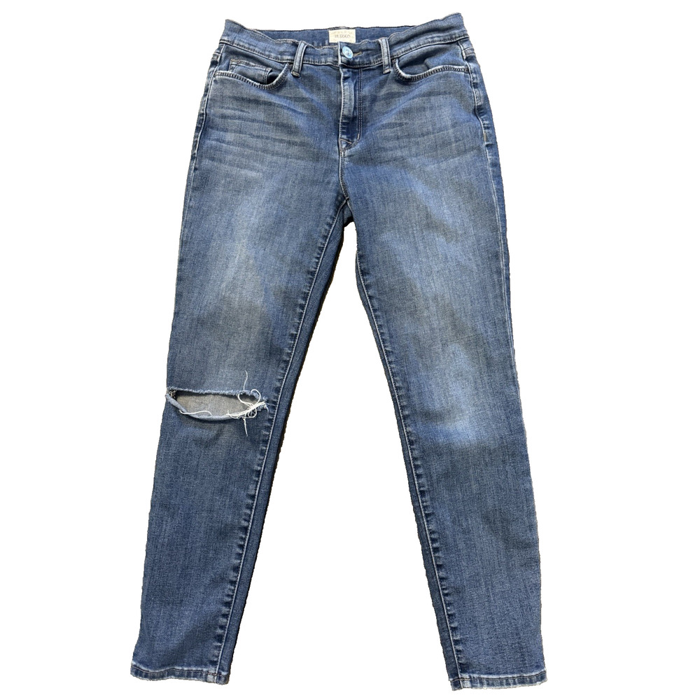 Hudson Jeans Women’s Blair Size 28 High Rise Skinny Ankle Ripped Knee